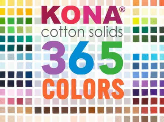 Kona Cotton Solids 365 Farben Fat Quarter Bundle