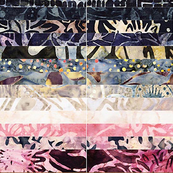 Batikstoffe Black Cherry Collection