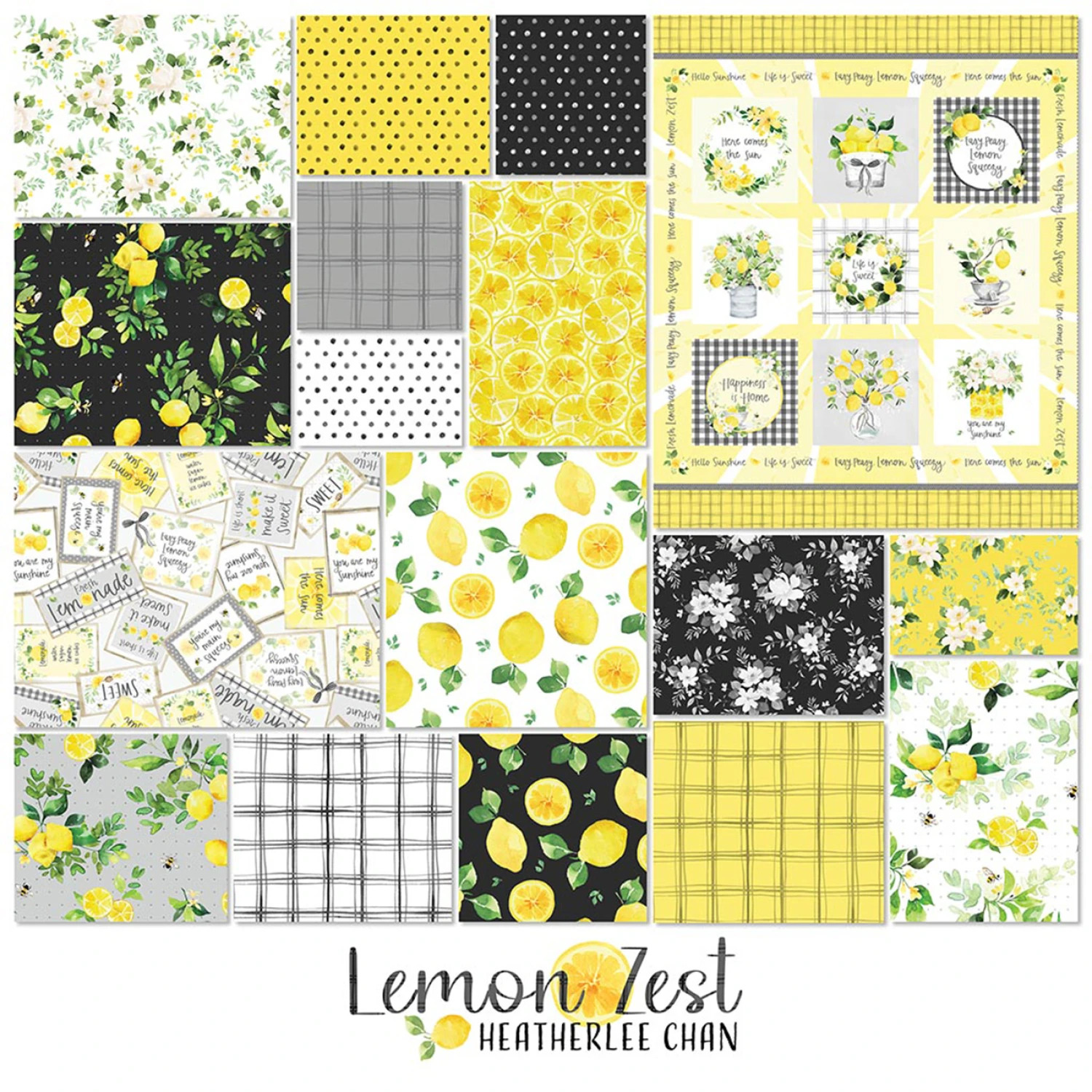 Lemon Zest Patchworkstoffe