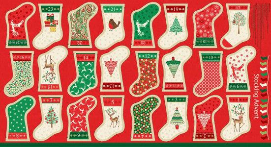 Panel Christmas Mini Stocking Traditional