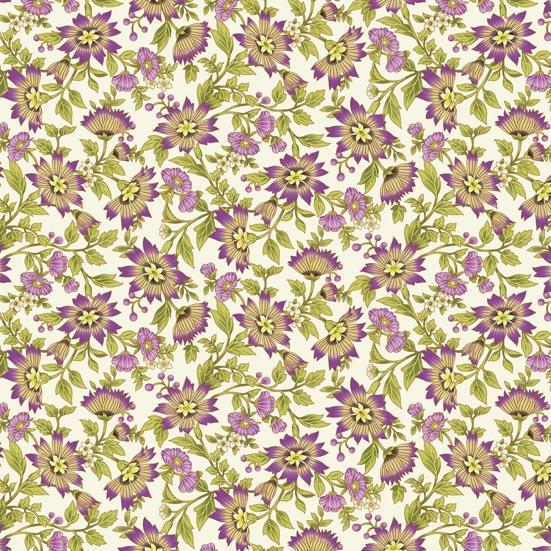 Patchworkstoff Rest 30cm Ribbon Floral 06