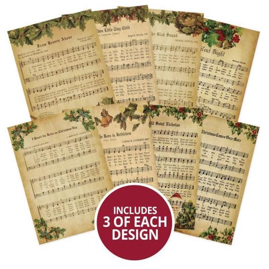 Designpapier Adorable Pattern Pack V Christmas Melodies