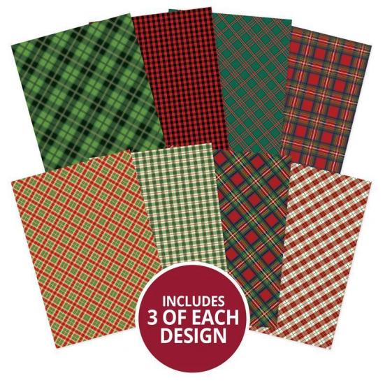 Designpapier Adorable Pattern Pack V Festive Tartan