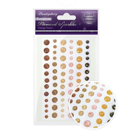 Diamond Sparkles Gold Leaf Vintage Tones