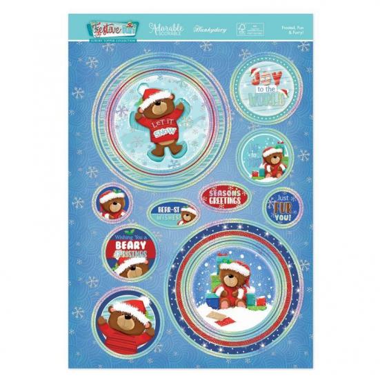 Topper-Set Festive Fun Frosted, Fun & Furry