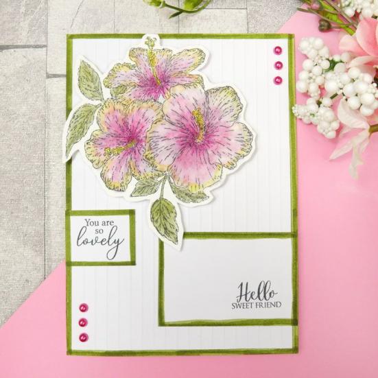 Motivstempel Summer Splendour Flourishing Hibiscus