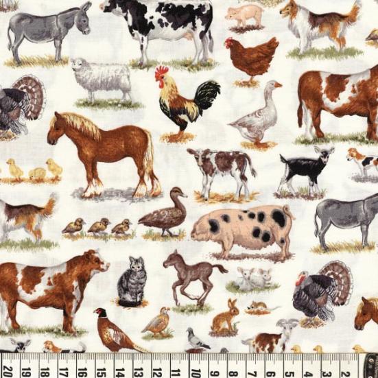 Patchworkstoff Rest 55cm Farm 02