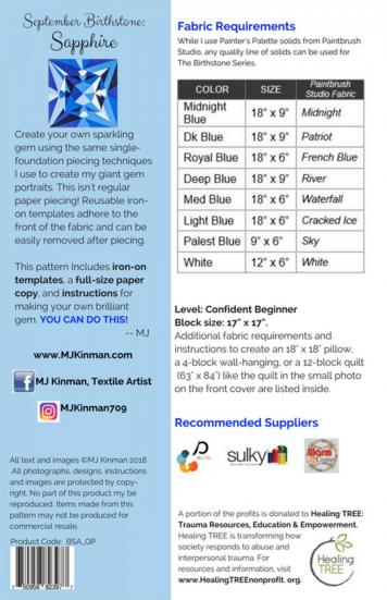 Nähanleitung Sapphire Birthstone September