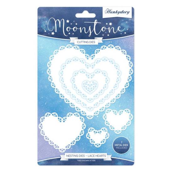 Moonstone Cutting Dies Rustic Lace Nesting Lace Hearts