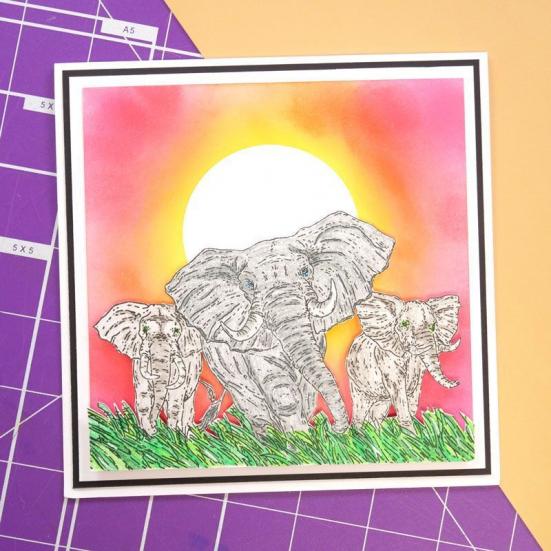 Motivstempel Animal Kingdom March of the Elephants