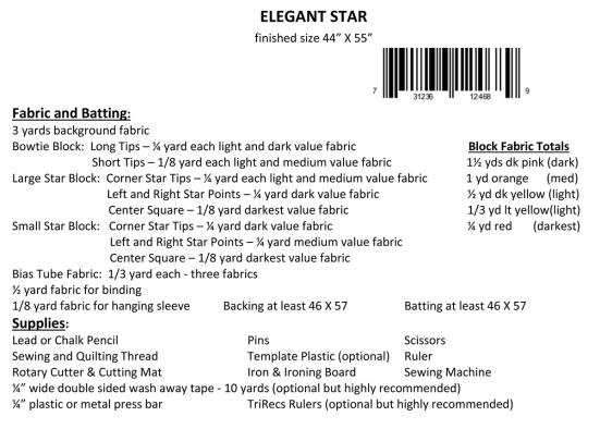 Preview: Nähanleitung Elegant Star KwiltArt