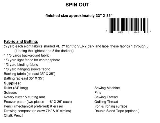 Preview: Nähanleitung Spin Out KwiltArt