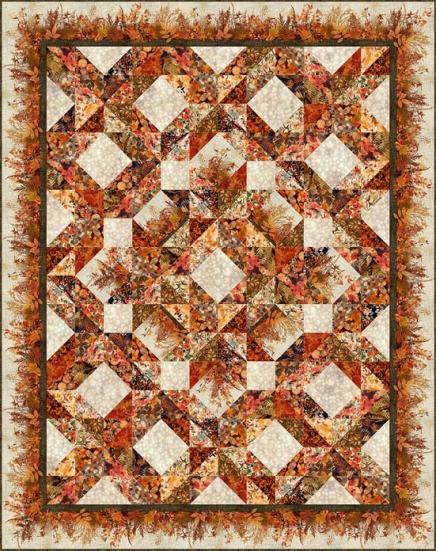 Nähanleitung Reflections of Autumn Wreath Quilt