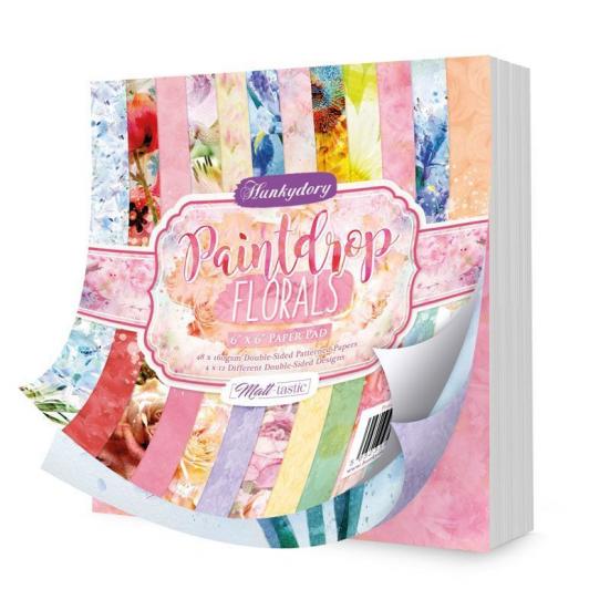 Paper Pad Paintdrop Florals 6x6 Designpapier