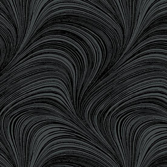 Patchworkstoff Wave Texture 47 Black