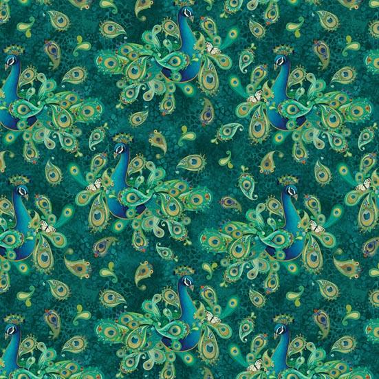 Patchworkstoff Peacock Symphony 12