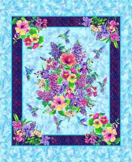 Patchworkstoff Hummingbird Heaven 01 Panel