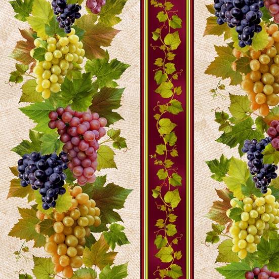 Patchworkstoff Viva Vino 17 Bordüre