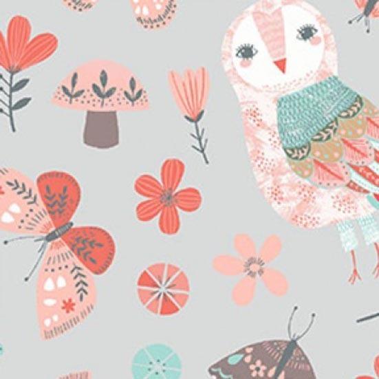 Patchworkstoff Forest Owl 05