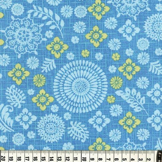 Patchworkstoff Rest 35cm Blue Bird 07