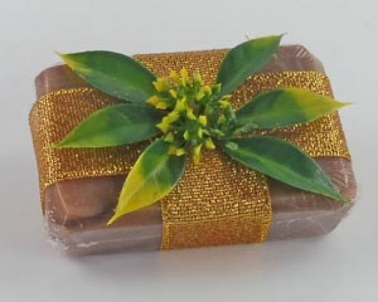 Handgemachte Seife Cafe Caramel mit Dekor