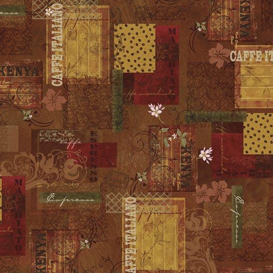 Patchworkstoff Rest 45cm International Coffee 01