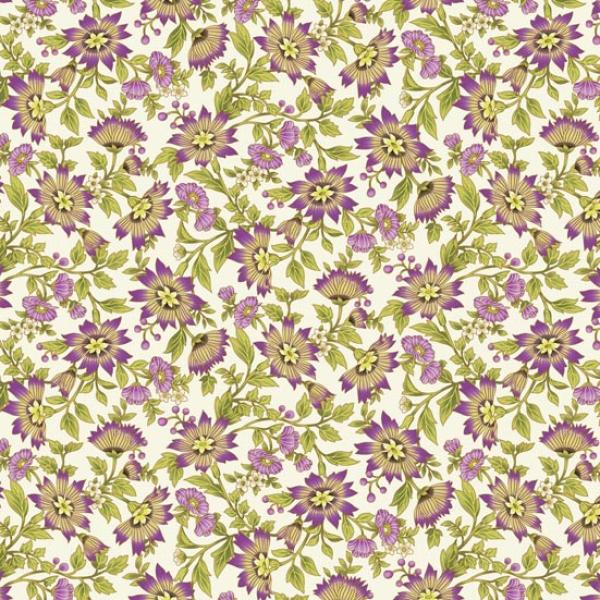 Patchworkstoff Rest 30cm Ribbon Floral 06