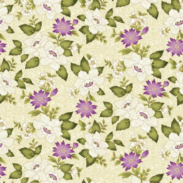 Patchworkstoff Rest 55cm Ribbon Floral 23