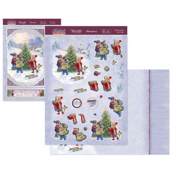 Magical Christmas Time Winter Sparkle Deco-Large