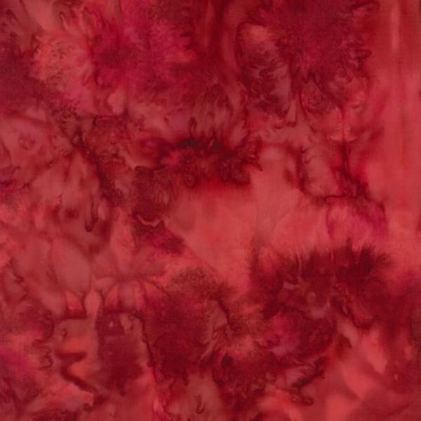 Batikstoff 1895 Watercolors Bali Batik Red Velvet