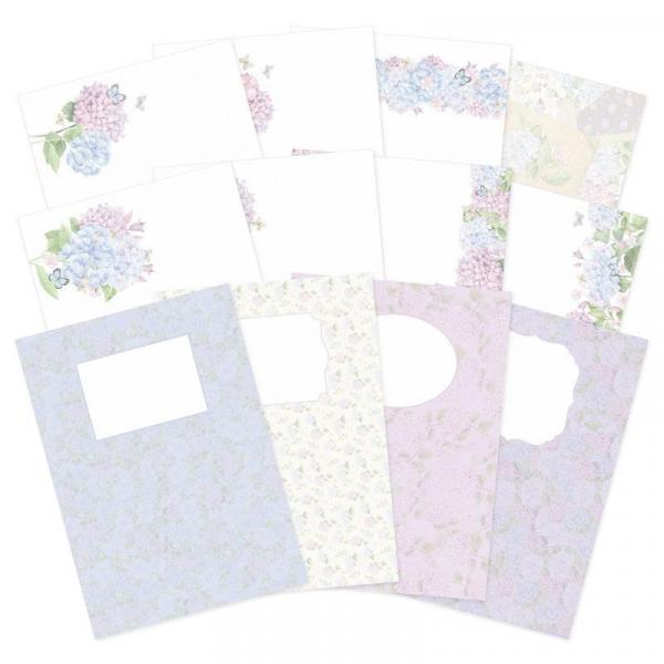 Karteneinlagen Forever Florals Hydrangea DIN A4