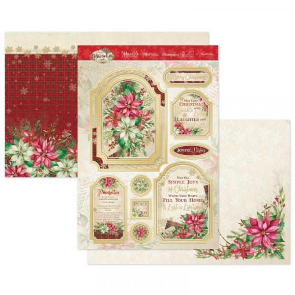 Kartenset Poinsettia Simple Joys Topper Set