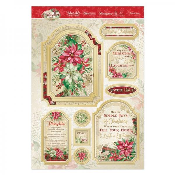 Kartenset Poinsettia Simple Joys Topper Set