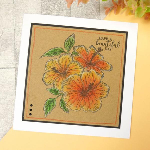 Motivstempel Summer Splendour Flourishing Hibiscus