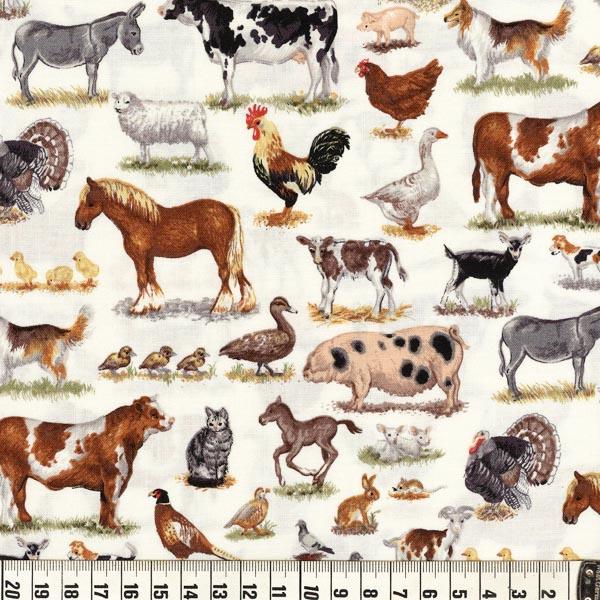 Patchworkstoff Rest 55cm Farm 02