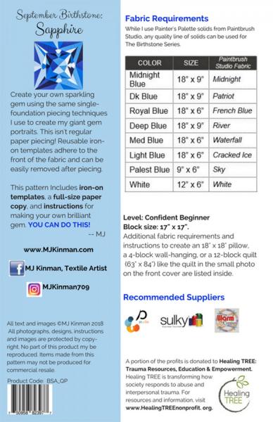 Nähanleitung Sapphire Birthstone September