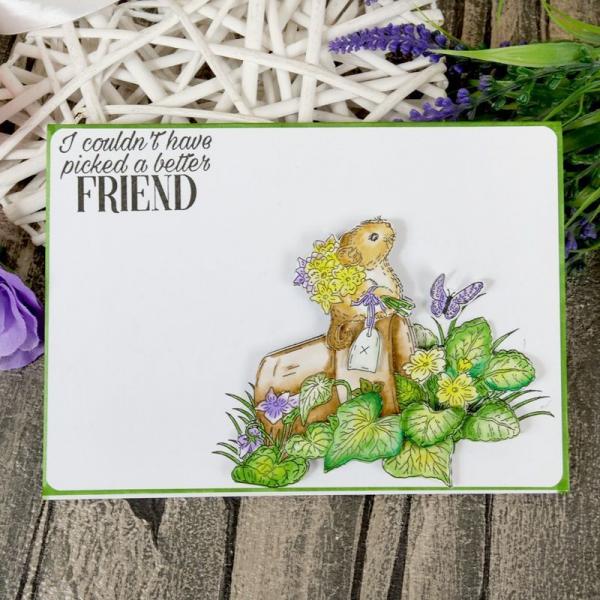 Motivstempel Springtime Wishes Garden Mouse