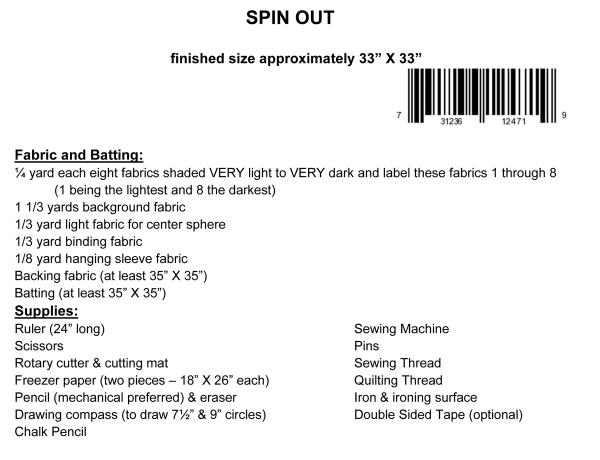 Nähanleitung Spin Out KwiltArt