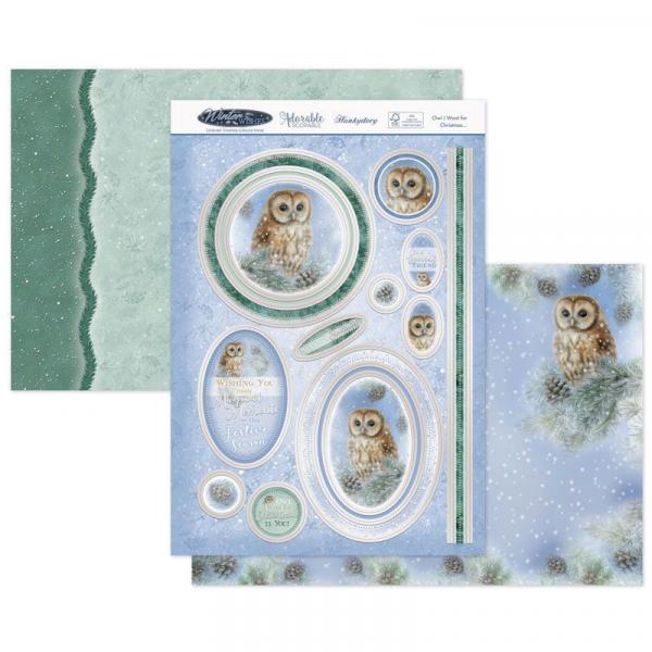 Kartenset Owl I want for Christmas