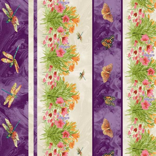 Patchworkstoff Dragonfly Dance 13 Bordüre