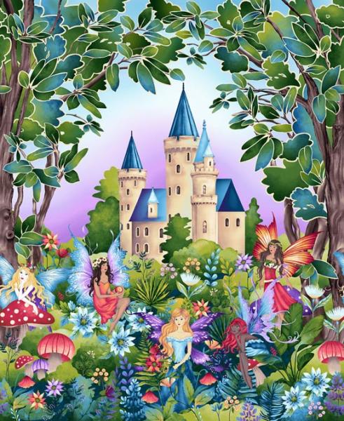 Patchworkstoff Fairytale Forest 01 Panel
