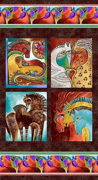 Patchworkstoff Fiesta Horses 01 Laurel Burch