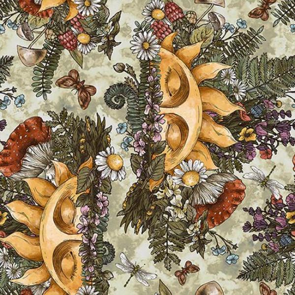 Patchworkstoff The Sun, the Moon and the Stars 01